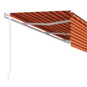 STORE BANNE 600 x 300 cm, toile orange/marron, motorisé,