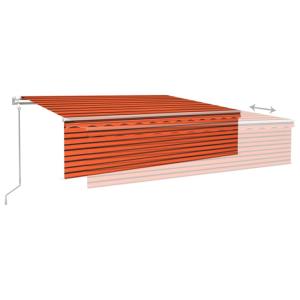 STORE BANNE 600 x 300 cm, toile orange/marron, motorisé,