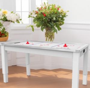 TABLE jeu AIR - HOCKEY, convertible table et ping-pong, blanche