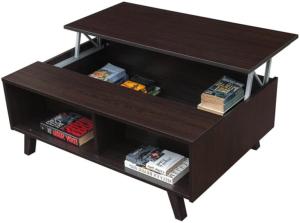 TABLE basse, 100 x 65 cm, plateau relevable, Wengué, modèle THALES