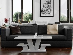 TABLE basse design XL, blanche, modèle ALTEN