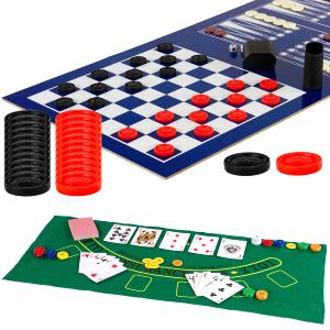 TABLE multi-jeux, 4 coloris, 15 en 1, marron