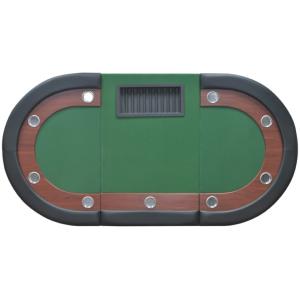 TABLE de POKER luxe, 2 couleurs de tapis, jusqu'à 10 personnes