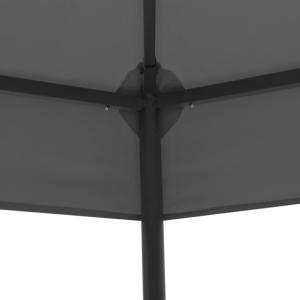 Tonnelle de jardin hexagonale, acier, 325 cm, anthracite