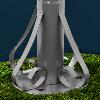 TONNELLE de JARDIN ronde 350 cm, éclairage LED, marron
