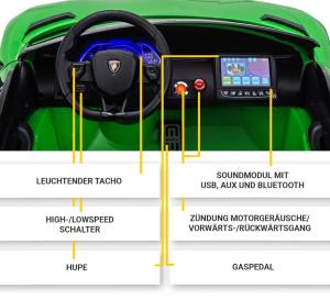 VOITURE électrique enfant, Lamborghini Aventador, 2 places, blanche