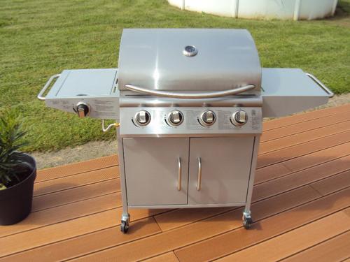 BARBECUE GAZ  inox 5 brûleurs, 2 coloris.