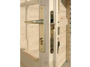 Abri de jardin bois 15 m² ASTER – 2 pièces – Madriers 28 mm – Bardeaux bitumeux inclus