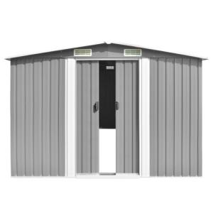 ABRI de jardin, métal galvanisé gris, 5 dimensions