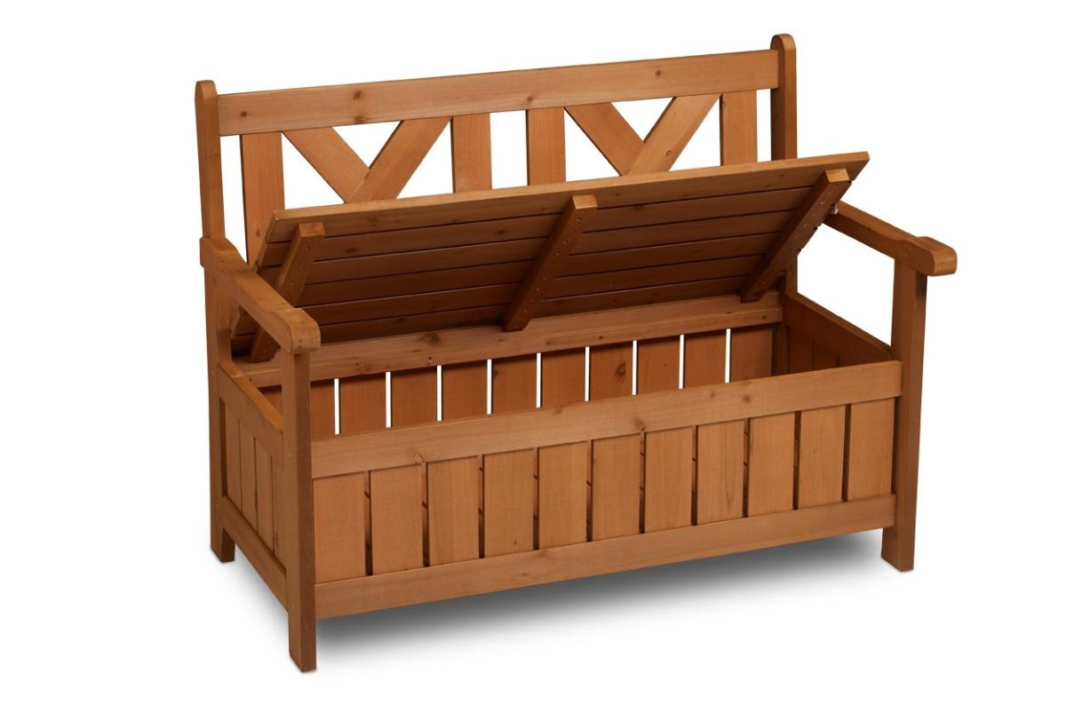 Banc coffre en bois - La Jardinière Française