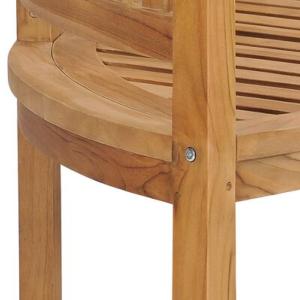 Banc de jardin 150 cm, demi cercle en teck massif