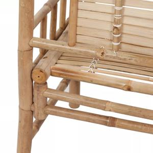 Banc de jardin 120 cm, en bambou