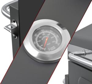 Barbecue fumoir charbon ou bois, XL avec accessoires complets