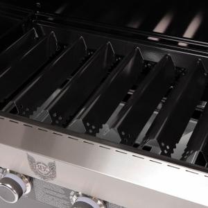 BARBECUE de luxe INOX 4 brûleurs, noir