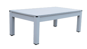 BILLARD anglais/français/ping-pong, blanche avec plateau table, 215 cm