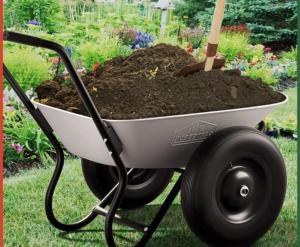 Brouette professionnelle 2 roues XXL – 100 L – Charge 180 kg