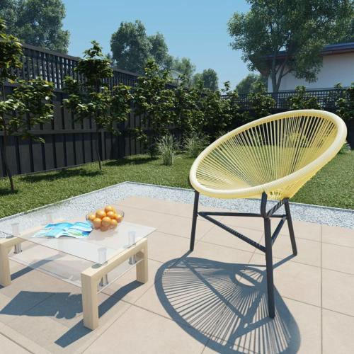 Chaise lune, design, résine tressée beige