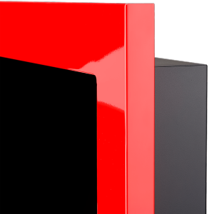 CHEMINEE ETHANOL inox, 90 cm, rouge, COMODORE