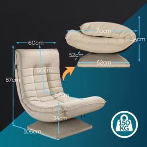 FAUTEUIL de relaxation, grand confort, beige