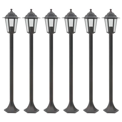 LAMPADAIRES d'extérieur, lot de 6, blanc, vert ou bronze