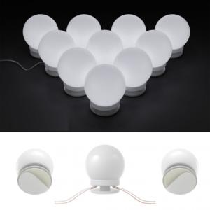 MEUBLE coiffeuse d'angle, blanc, éclairage Led et siège