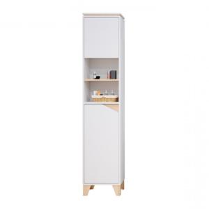 Meuble colonne 192 cm sur pieds ,blanc, gamme ELEGANT