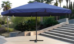 PARASOL 500 cm en aluminium, toile bleu