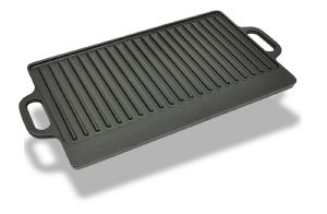 Plancha en fonte réversible XL plaque grill à pizza