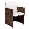Salon de jardin résine tressée, marron, 12 personnes, modèle CUBA