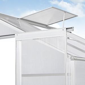 Serre de jardin 2,3 m² -  abri adossable en polycarbonate aluminium