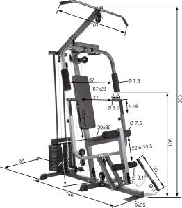 BANC, station DE MUSCULATION complet