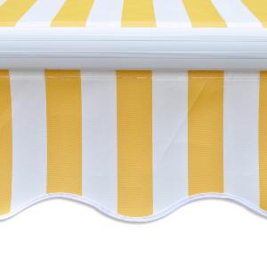Vidaxl Toile De Rechange Pour Store Banne Jaune Et Blanc 400 X 200 Cm
