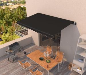 STORE BANNE 400 x 350 cm, motorisé, châssis Anthracite