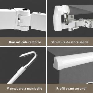 STORE BANNE 500 x 350 cm, motorisé, toile 14 coloris