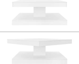 TABLE basse, pivotante, 80 cm, blanche, modèle SAMSON