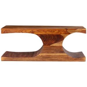 TABLE basse 90 cm, en bois massif exotique, INDIA