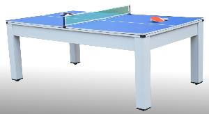 Table BILLARD/ping-pong, blanche avec plateau salle à manger, 215 cm