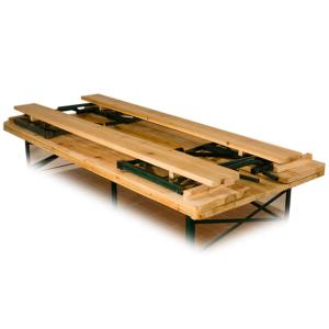 TABLE avec banc en bois pliante, style brasserie, 180 cm