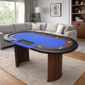 Table de poker professionnelle 10 joueurs – 210 cm – Grand standing