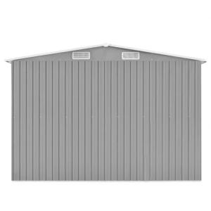 ABRI de jardin, métal galvanisé gris, 5 dimensions