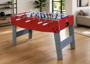 Baby-Foot MONZA 143 cm – Terrain en Verre Trempé – Barres Télescopiques – 75 kg