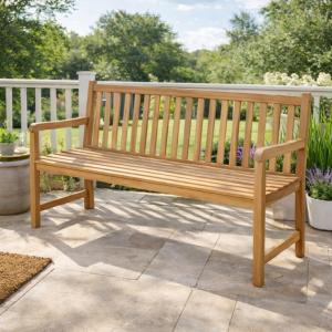 Banc de jardin 150 cm, teck massif