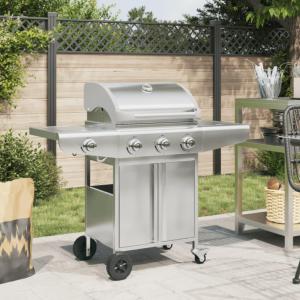 Barbecue Gaz Inox 4 Brûleurs BARUM avec Brûleur Latéral