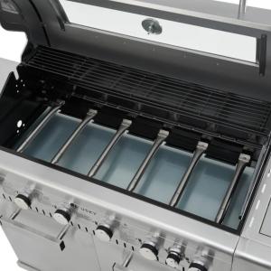 BARBECUE gaz XXL luxe, fabriqué en INOX, 7 brûleurs