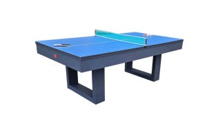 Table BILLARD/ping-pong, XXL 230 cm, gris, avec plateau salle à manger.