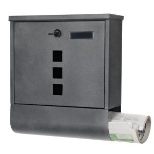 BOITE aux LETTRES murale +  tube journal, gris anthracite.