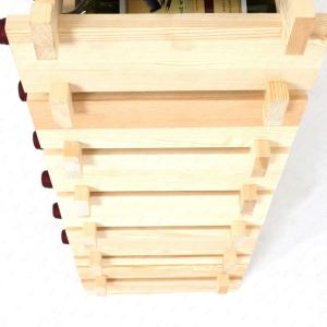 Module 102 cm largeur pour CASIER A VIN,  bois massif naturel, 10 bouteilles