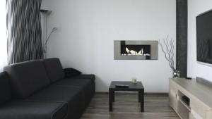 CHEMINEE éthanol EPSYLON, inox et noir 90 cm