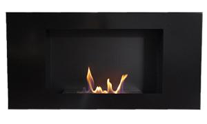 CHEMINEE BIO-ETHANOL , noir, avec éclairage LED