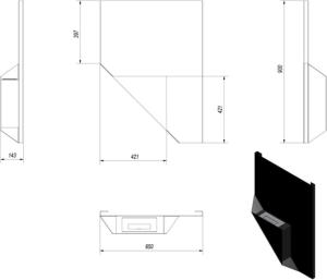 CHEMINEE éthanol, ultra design, modèle ELYSE, noir